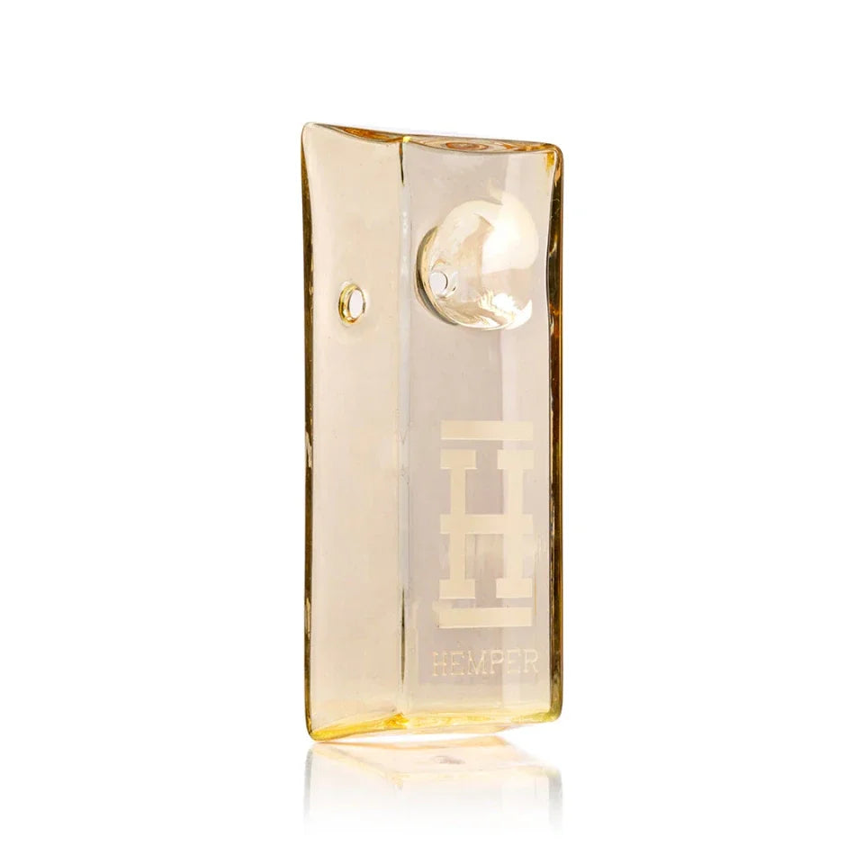 Hemper Gold Brick Glass Hand Pipe – 4″