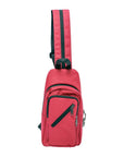 12IN X 6IN X 2IN SMELLPROOF SLING BAG - WINE RED