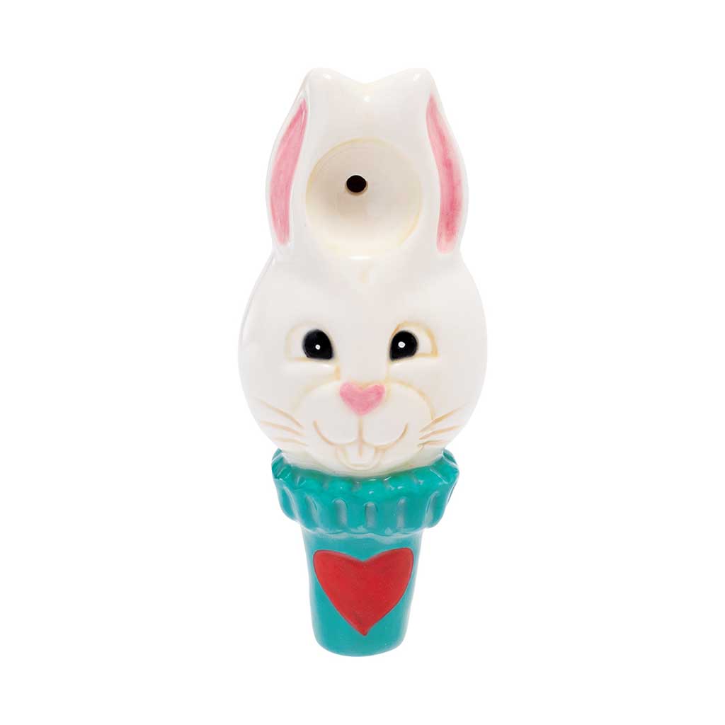 WHITE RABBIT CERAMIC PIPE – Golden Goat Quartz