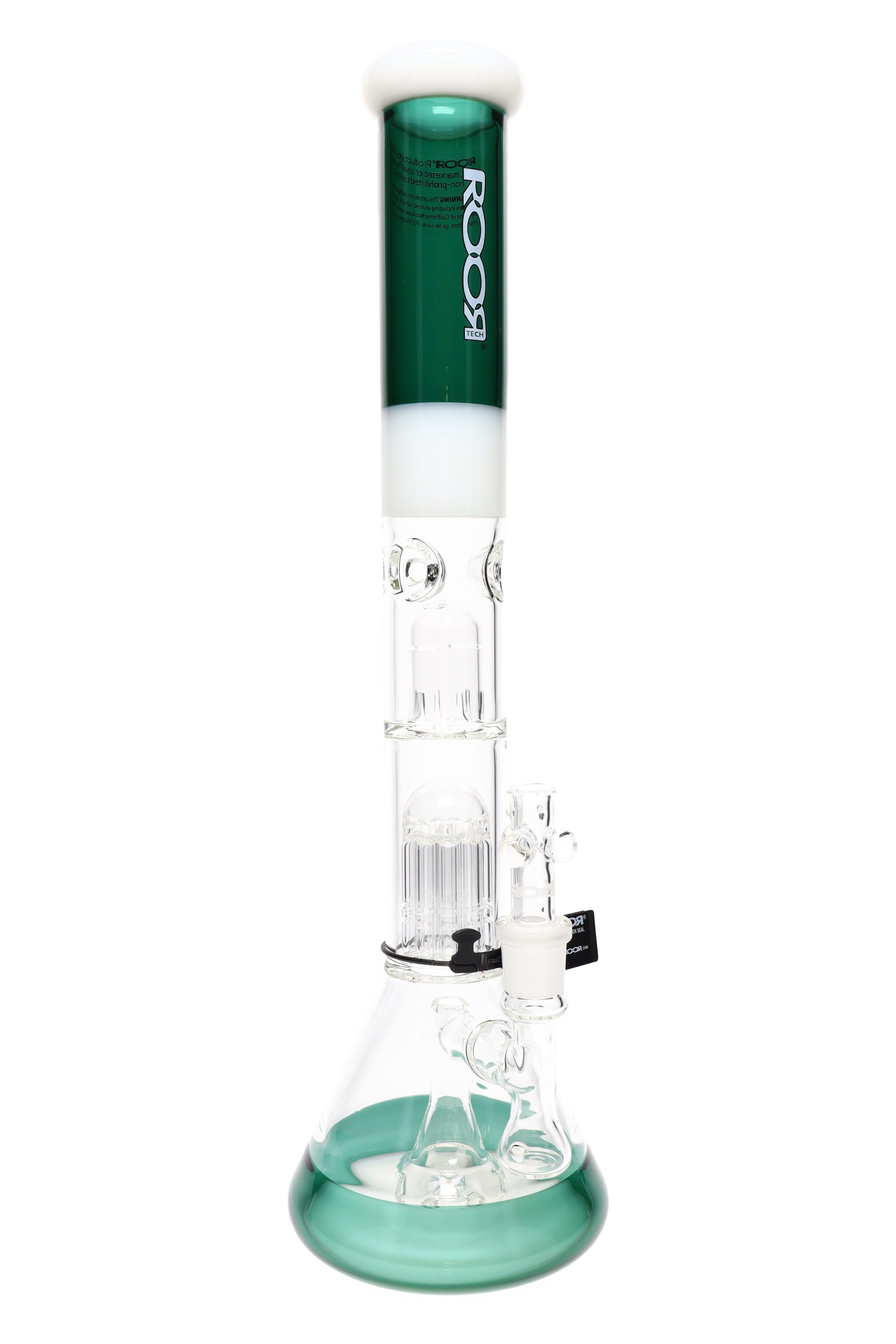 ROOR Tech Multicolor Stemless Beaker Bong – Multi Percs – 18″ – 5 mm