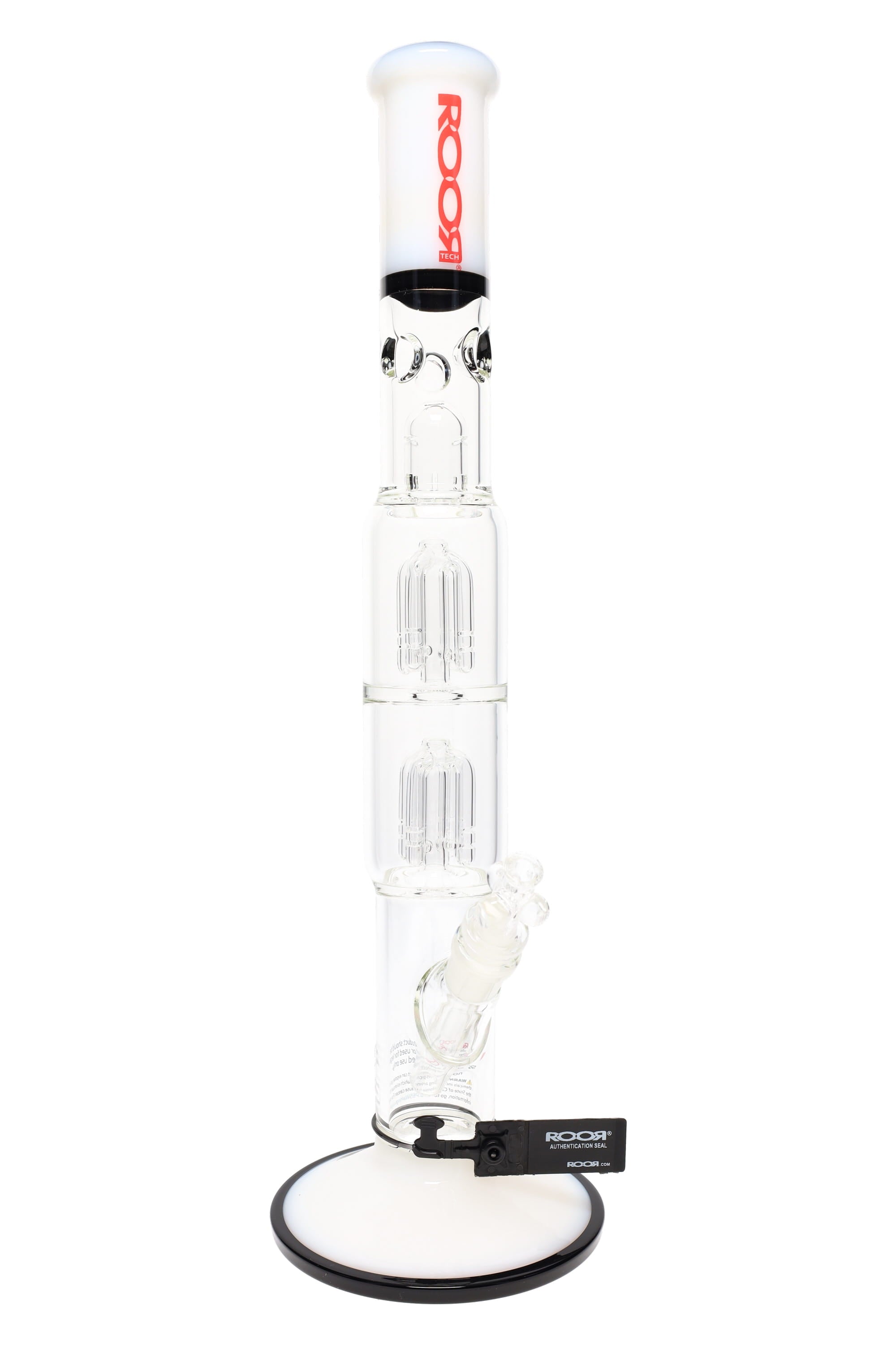 ROOR Tech 17" Multicolor Straight Tube – Double Tree Percs, Ice Pinch, Glass-on-Glass