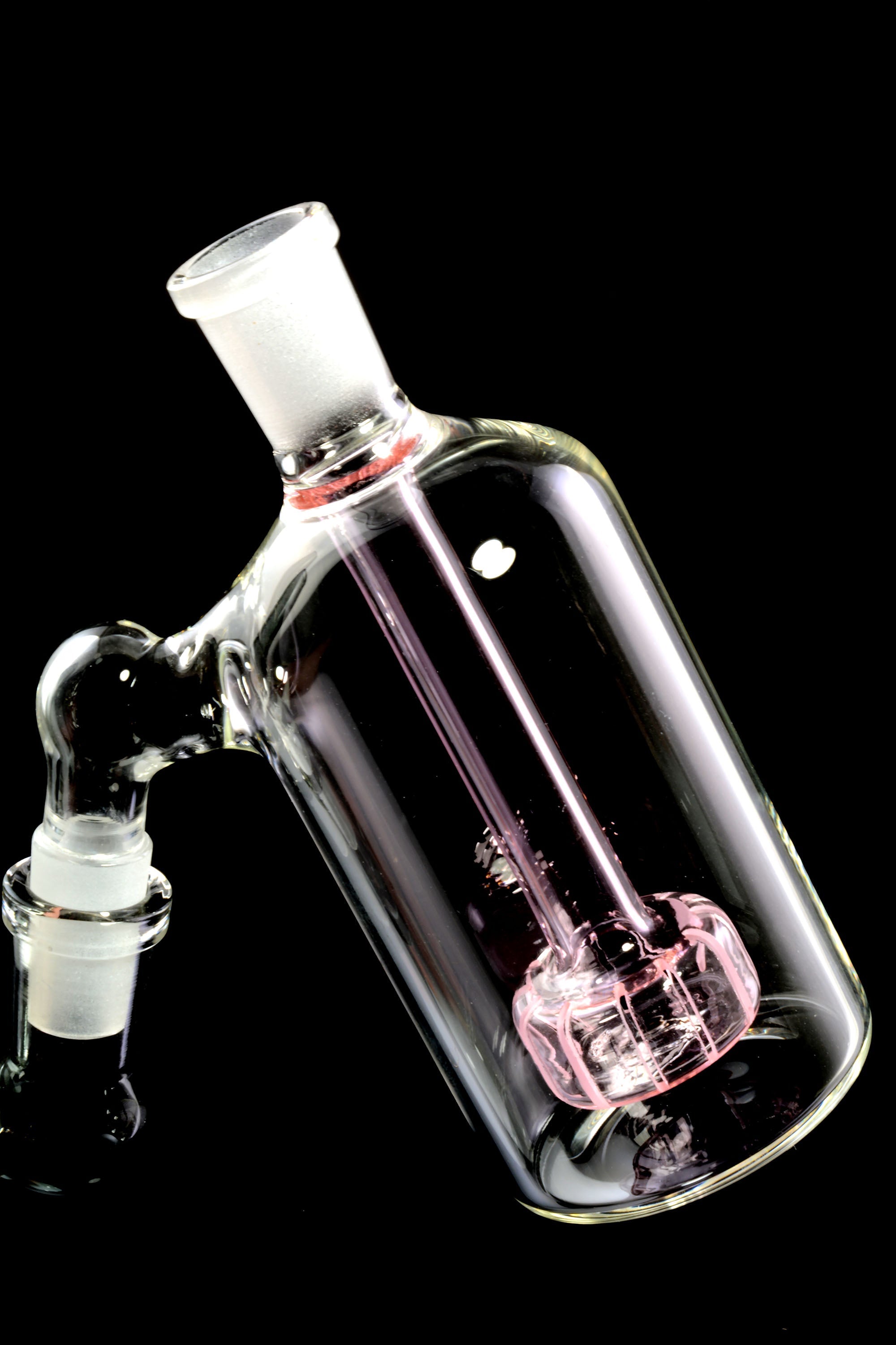 Glass 14.5 mm Male-to-Female 45° Ash Catcher with Showerhead Perc