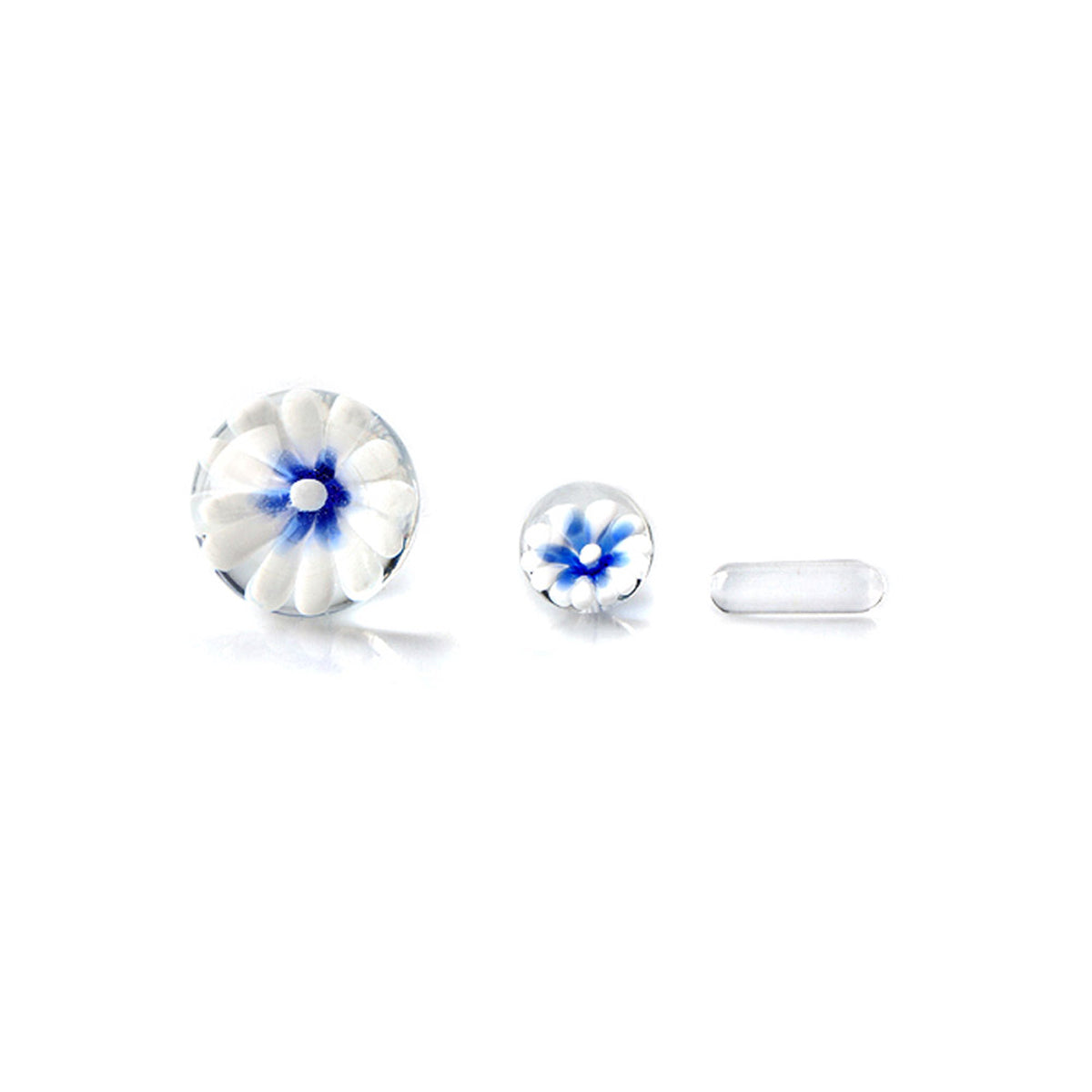 Glass 3D Flower Terp Slurper Set