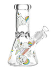 Pulsar Caticorns Design Glass Beaker Water Pipe - 8" / 14mm F