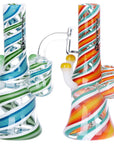 Pulsar Shroom Vision Wig Wag Glass Dab Rig - 5.75" / 14mm F / Colors Vary