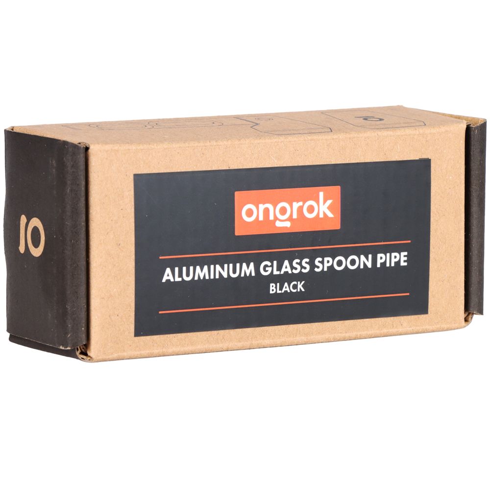 ONGROK Aluminum &amp; Glass Spoon Pipe | 4.25"