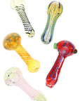 Colorful Glass Spoon Pipe “Grab Bag” – 4″–4.5″ – Assorted