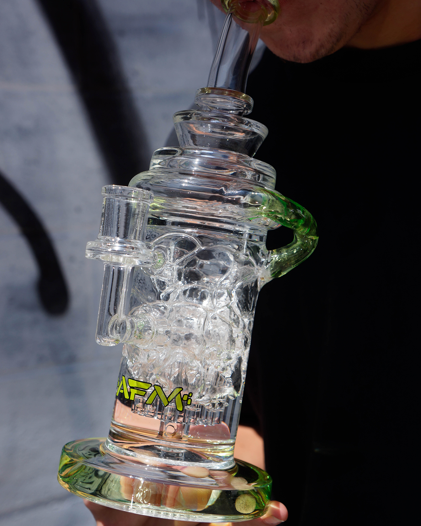 AFM 10″ Power Station Color Glass Recycler Dab Rig