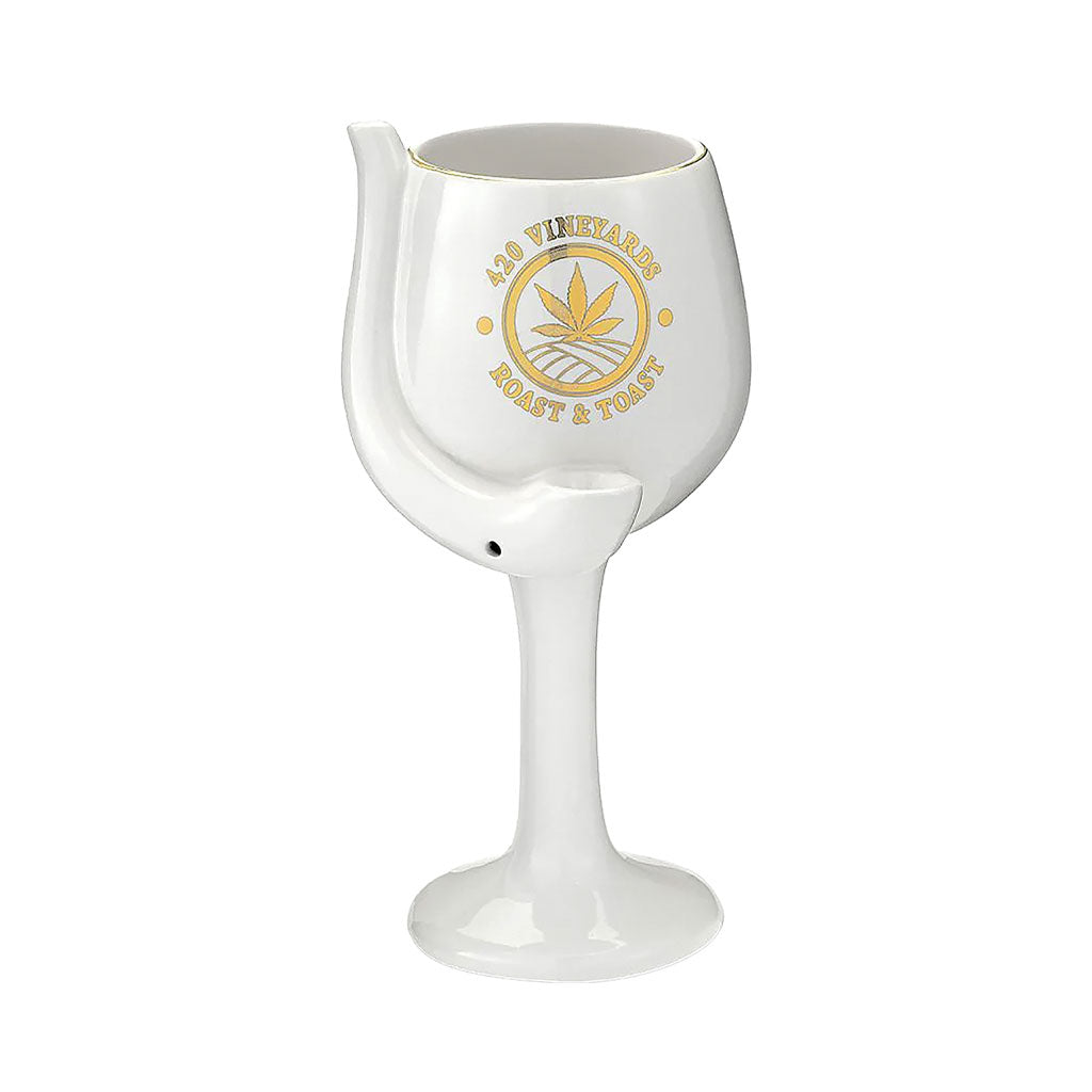 420 VINEYARDS - ROAST &amp; TOAST CERAMIC WINE GLASS PIPE