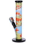 Pulsar Inside Print Straight Tube Glass Water Pipe | 11.25"