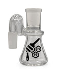 HONEYBEE HERB BEAKER BASE GLASS SWAN ARM MINI DRY ASH CATCHER