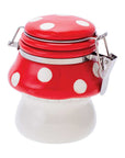 MUSHROOM CERAMIC JAR WITH CLASP