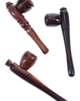 Carved Wood Hand Pipe “Trail Carver” – 3½–4″ – Assorted