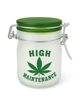 AIRTIGHT FROSTED GLASS HIGH MAINTENANCE STASH JAR