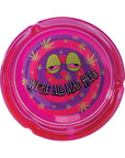PURPLE WE'RE ALL MAD HERE GLASS ASHTRAY