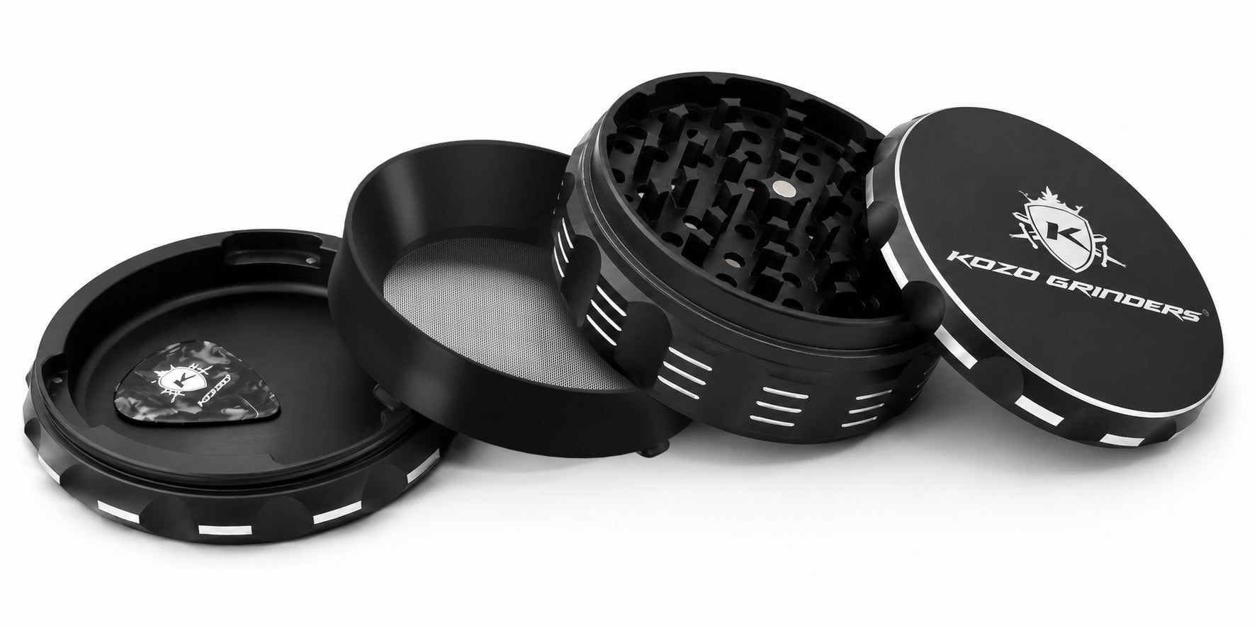 Kozo 4" Non-Stick, Ceramic Coating ,Aluminum Grinder