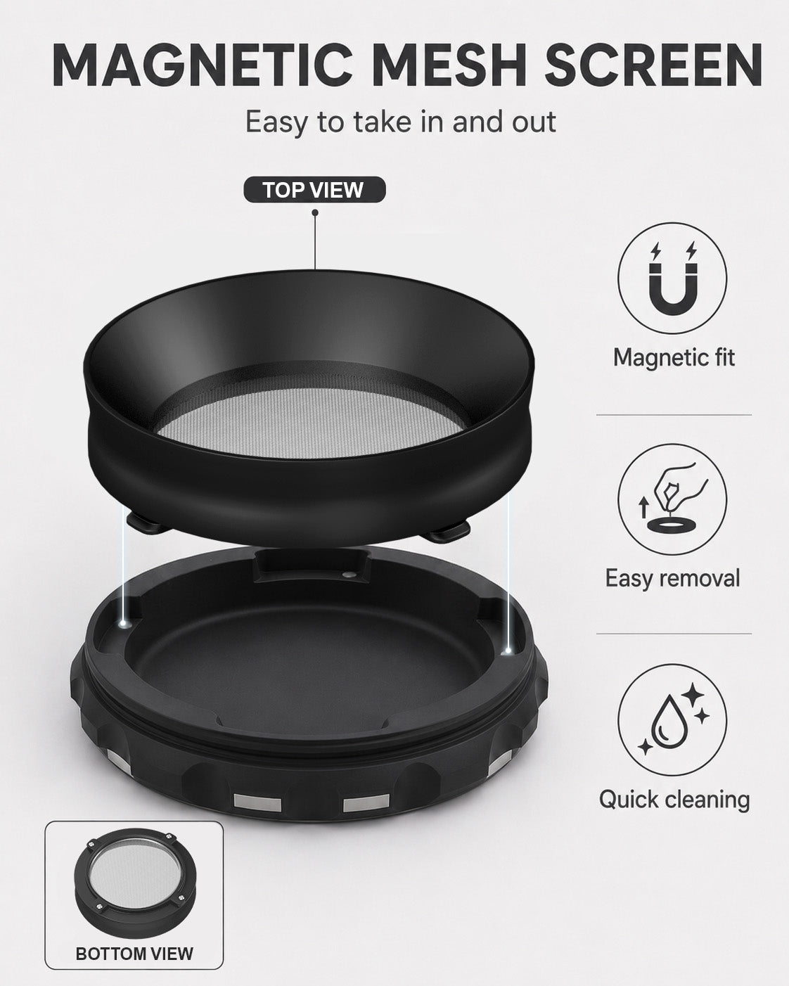 Kozo 4" Non-Stick, Ceramic Coating ,Aluminum Grinder