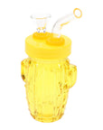 Colored Glass Cactus Water Pipe “Desert Sipper” – 3.5″