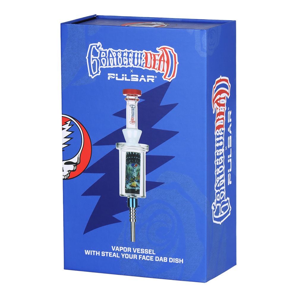 Grateful Dead x Pulsar Inside Print Vapor Vessel &amp; SYF Dab Dish - 9.25" / UFO Jam