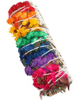 4″ White Sage Smudge Bundle – Assorted Floral Wraps