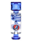 Grateful Dead x Pulsar Steal Your Face Glycerin Spiral Geometric Glass Hand Pipe - 5.25"