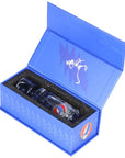 Grateful Dead x Pulsar Steal Your Face Glycerin Spiral Geometric Glass Hand Pipe - 5.25"