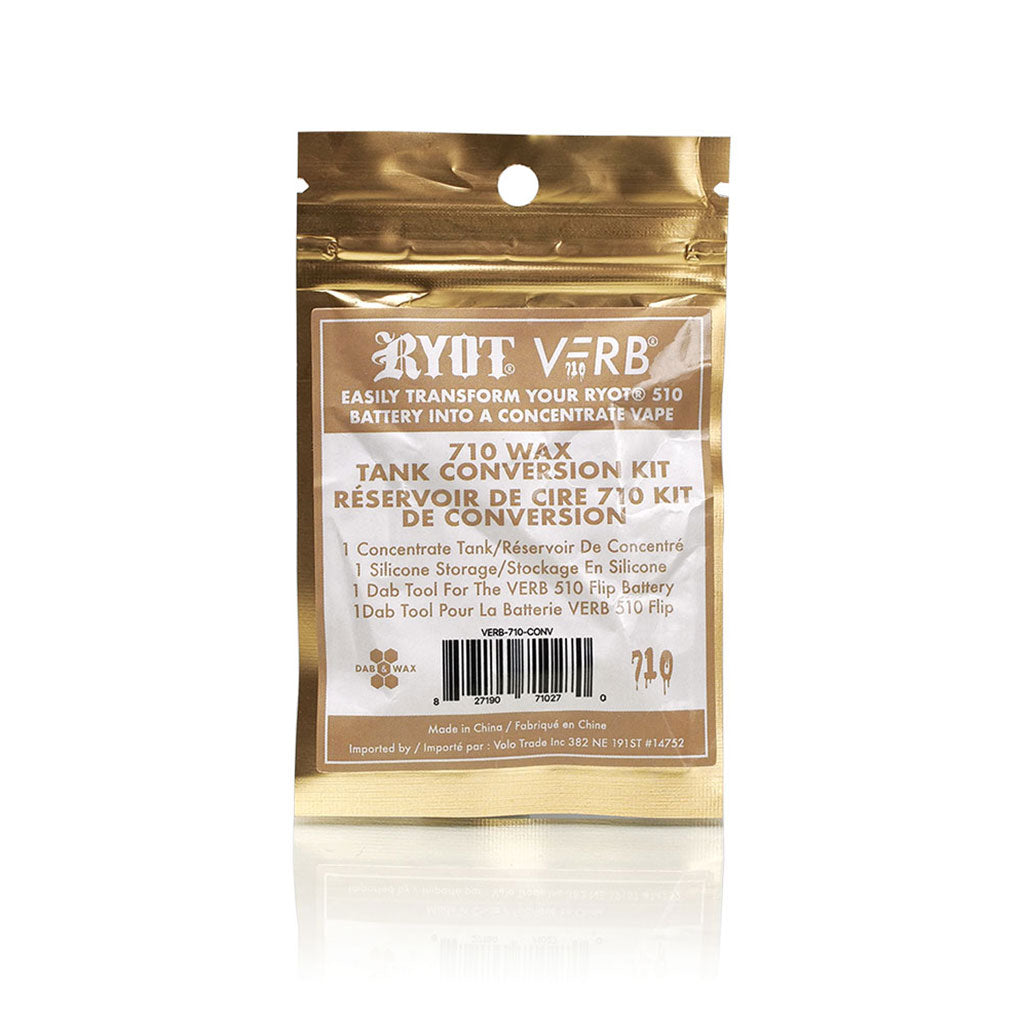 RYOT® 710 WAX TANK CONVERSION KIT, W/TANK, SILICONE STORAGE, &amp; DAB TOOL FOR VERB 510 FLIP BATTERY - NEW