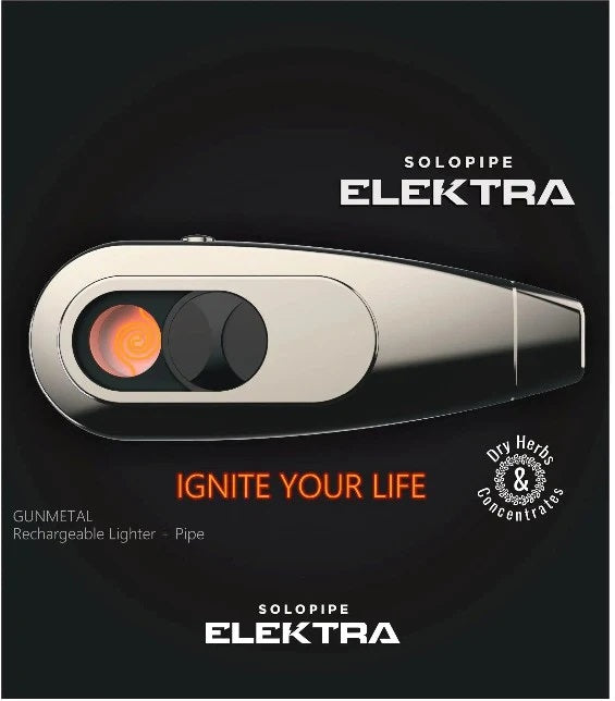 Solopipe Elektra Self-Lighting Pipe – Rechargeable – Kit Included