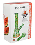 Pulsar Fruit Series Watermelon Zkittles Herb Pipe Glow Duo - 10" / 14mm F