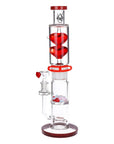Pulsar Glycerin Hearts Glass Water Pipe with Gem Hearts - 13.75" / 14mm F