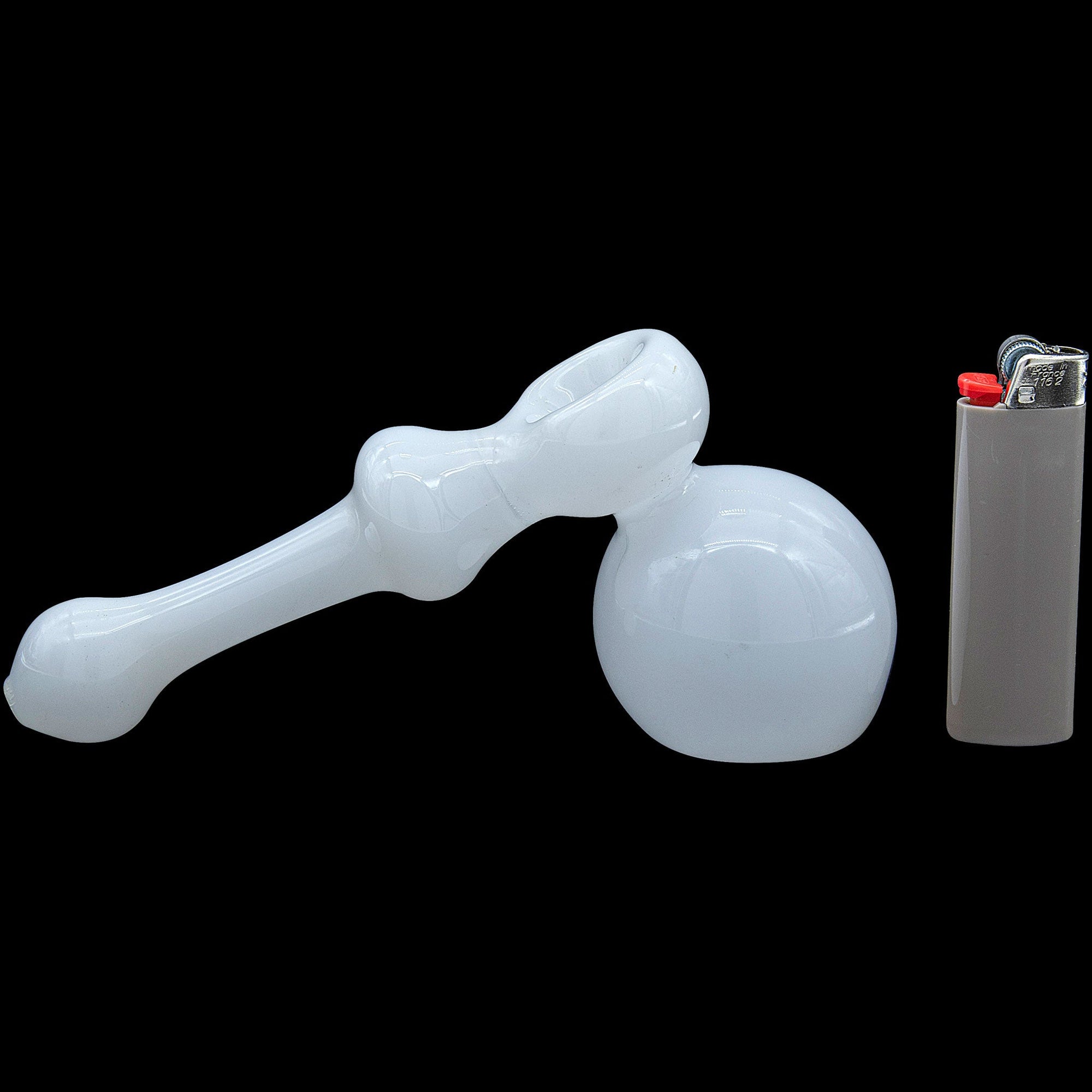 "Ivory Hammer" Glass Hammer Bubbler Pipe