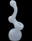 "Ivory Sherlock" Glass Sherlock Bubbler Pipe