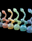 "Bubble Lock" Color Raked Sherlock Bubbler Pipe