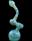 "Bubble Lock" Color Raked Sherlock Bubbler Pipe