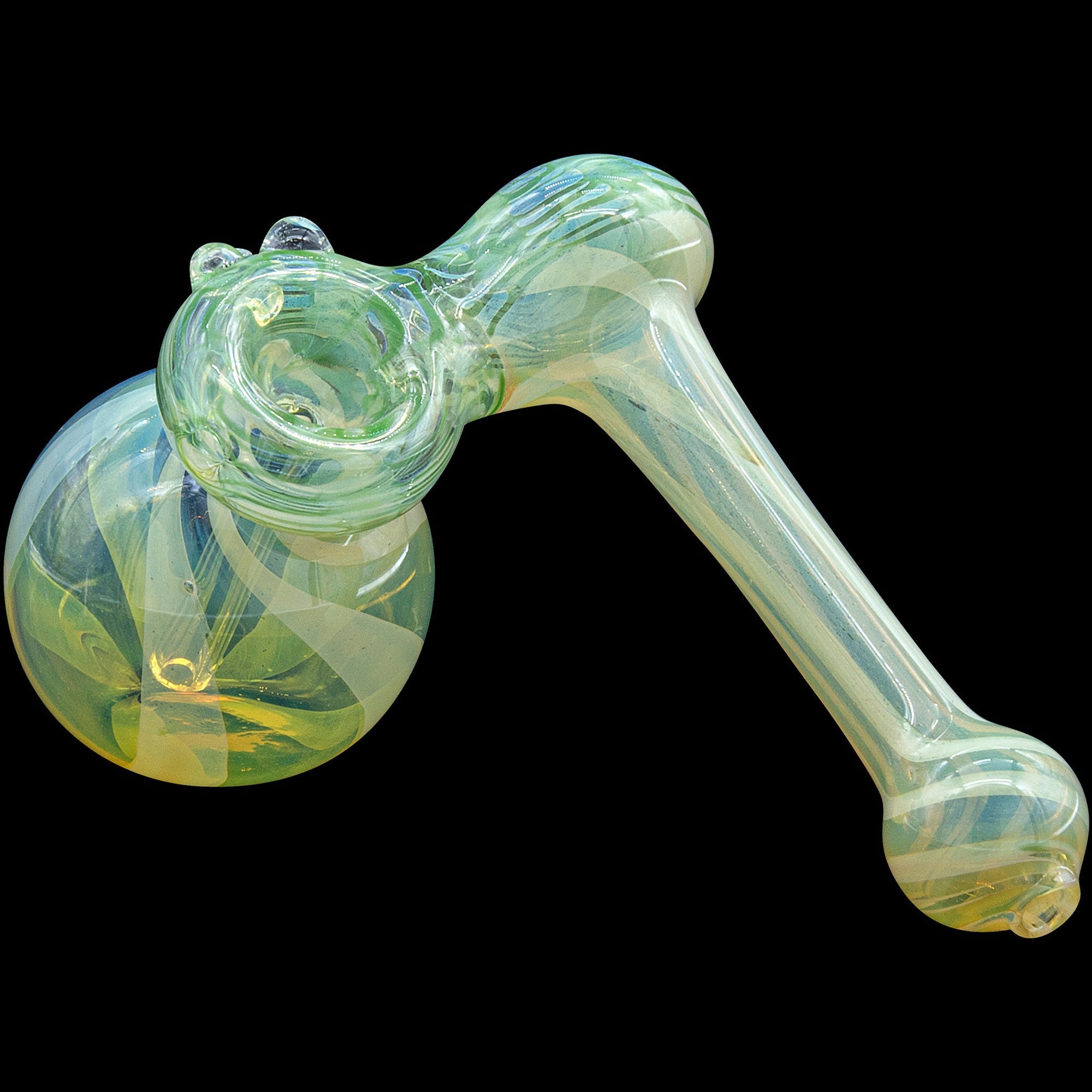 "Raked Sidecar" Fumed Sidecar Bubbler Pipe (Various Colors)