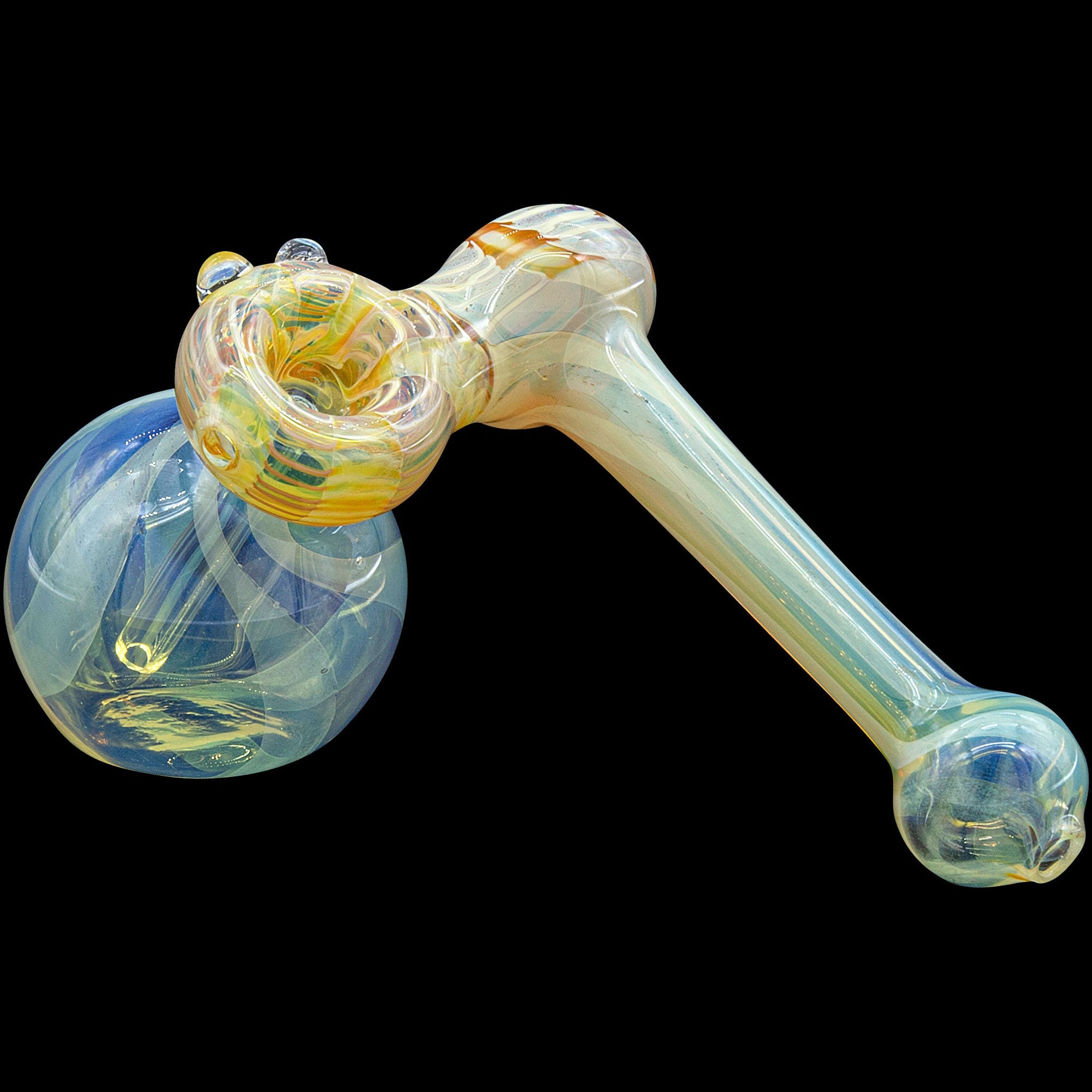 "Raked Sidecar" Fumed Sidecar Bubbler Pipe (Various Colors)