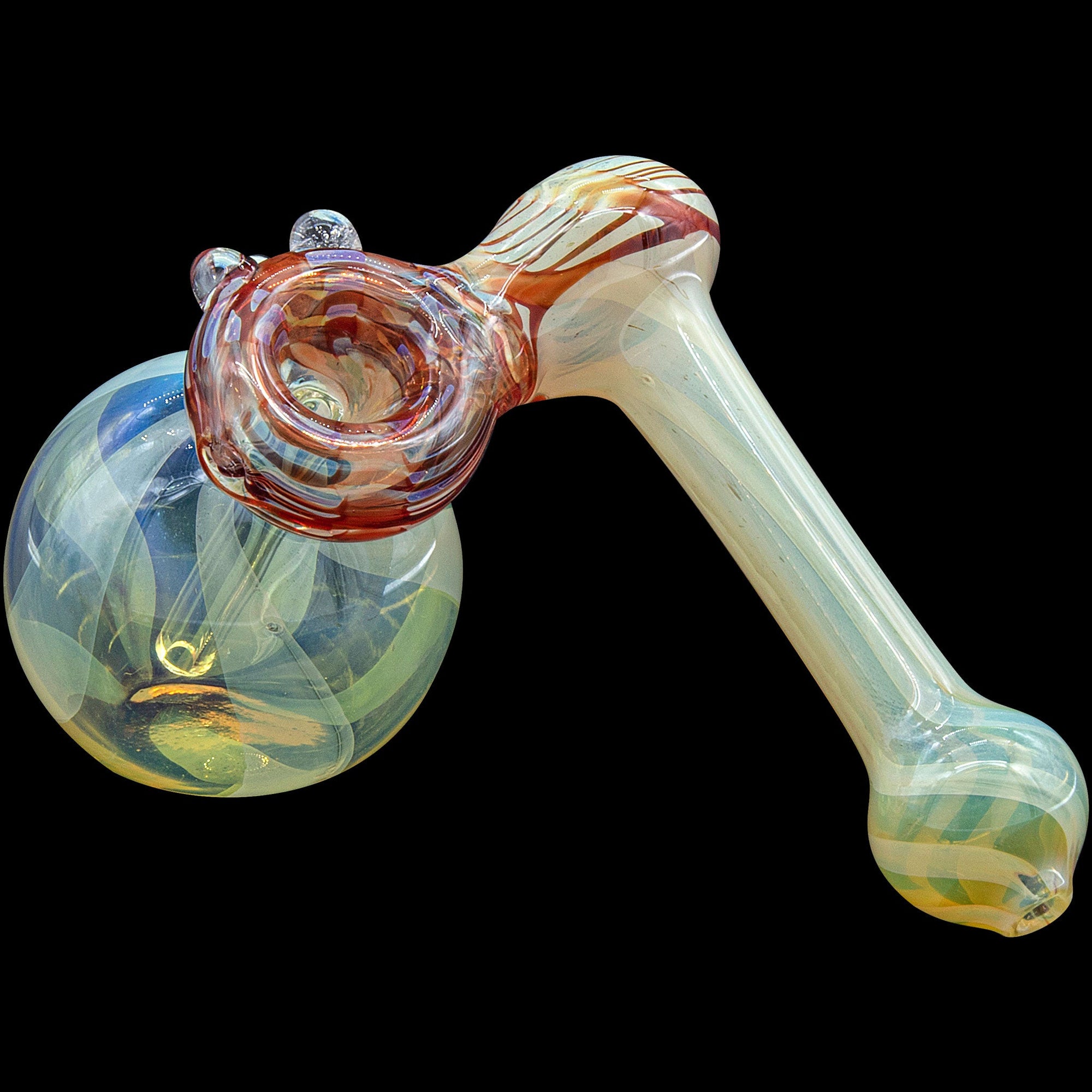 "Raked Sidecar" Fumed Sidecar Bubbler Pipe (Various Colors)