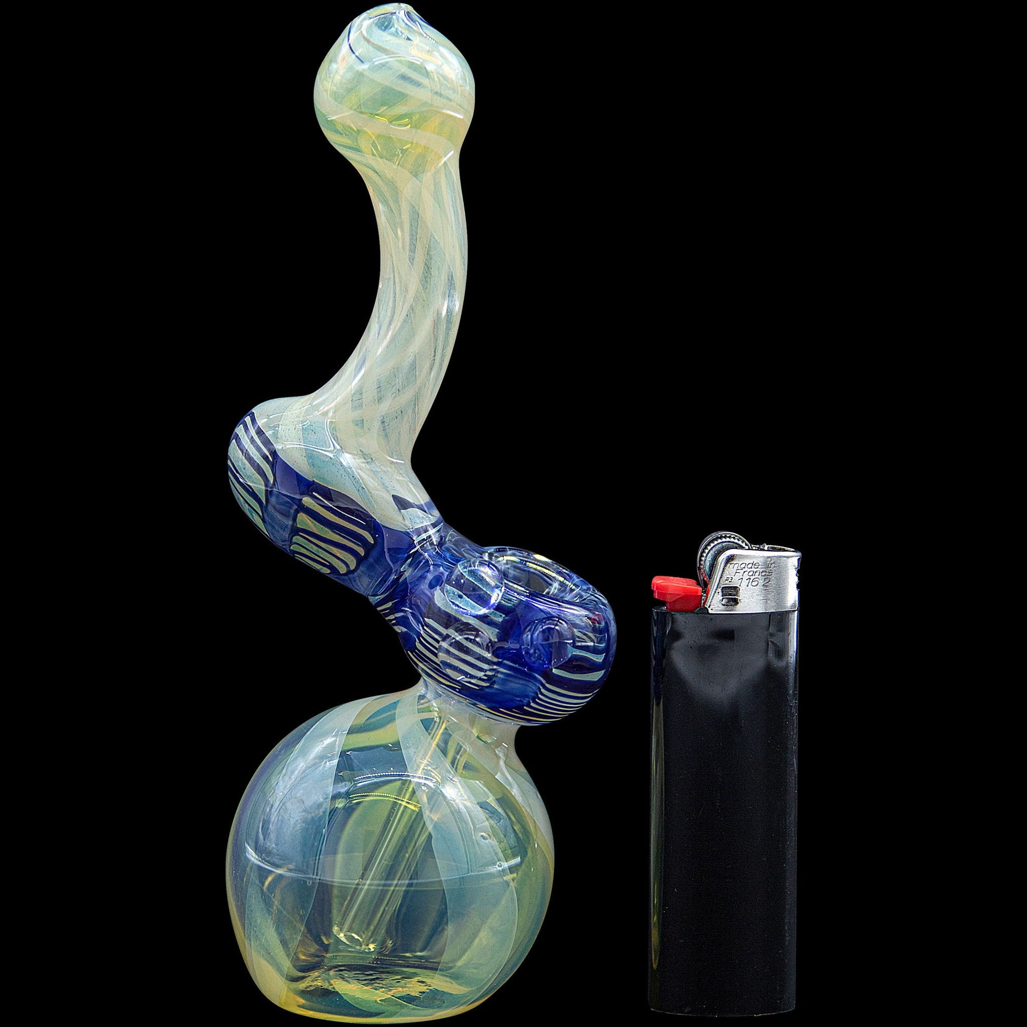 "Rake Bubb" Fumed Sherlock Bubbler Pipe (Various Colors)