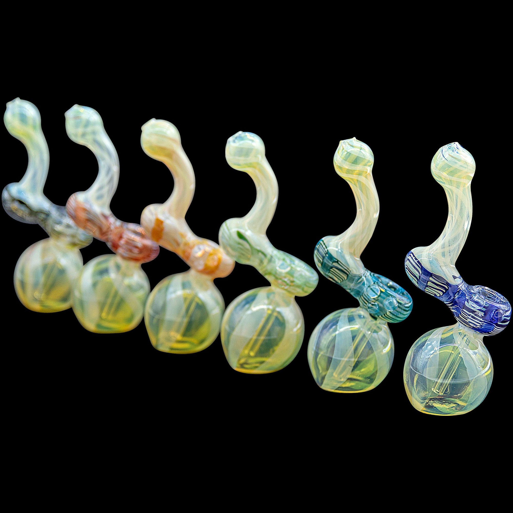 "Rake Bubb" Fumed Sherlock Bubbler Pipe (Various Colors)