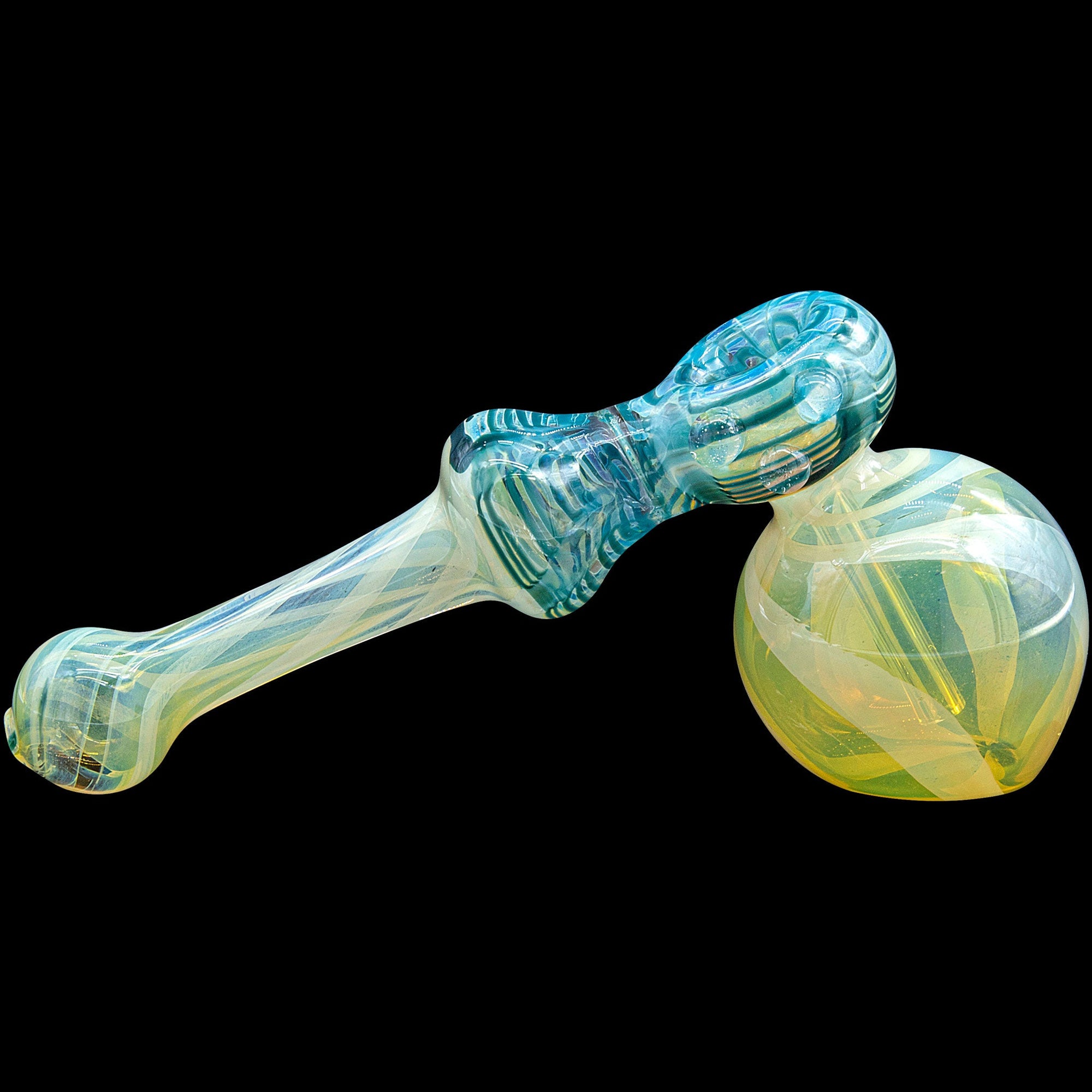 "Raked Hammer" Fumed Hammer Bubbler Pipe (Various Colors)