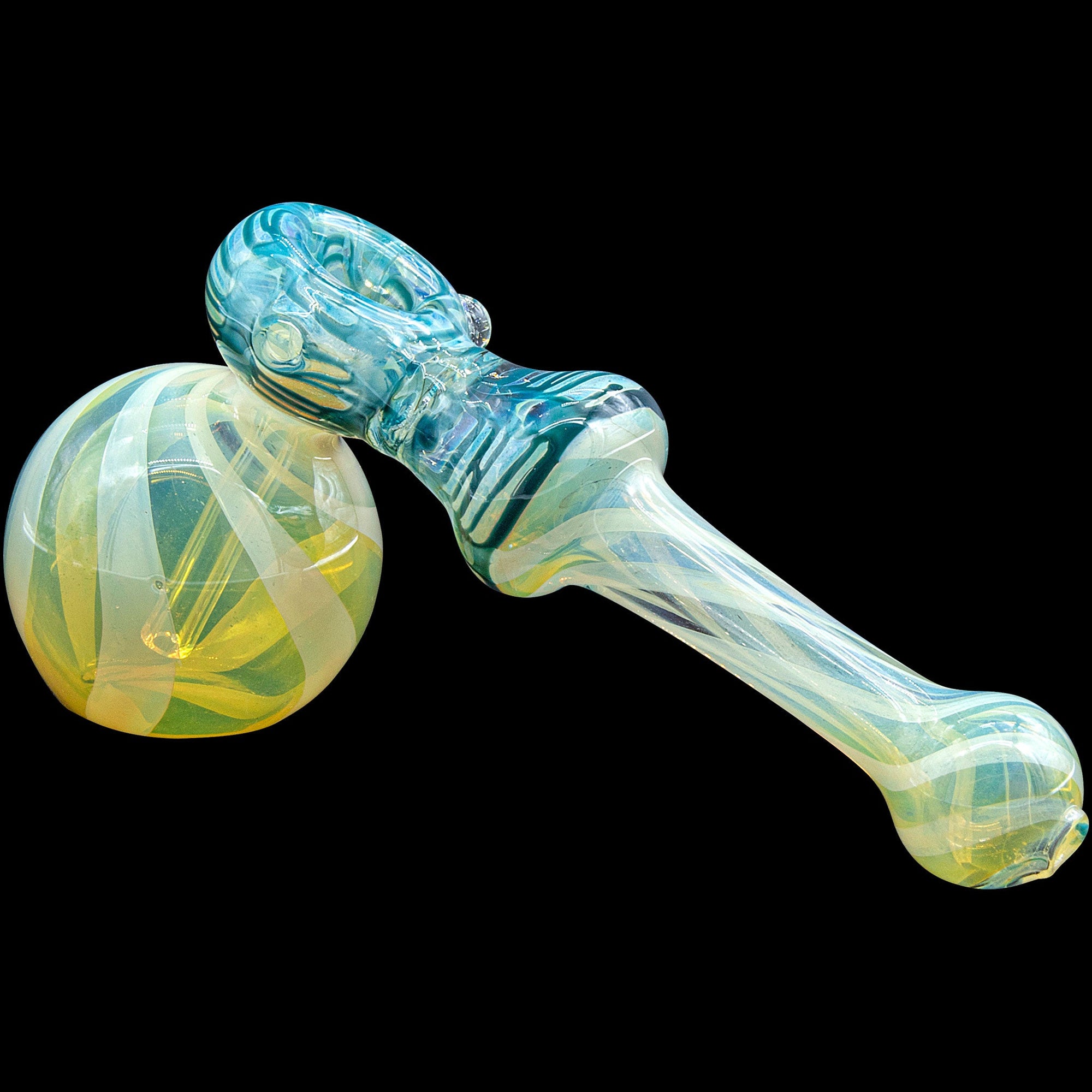 "Raked Hammer" Fumed Hammer Bubbler Pipe (Various Colors)