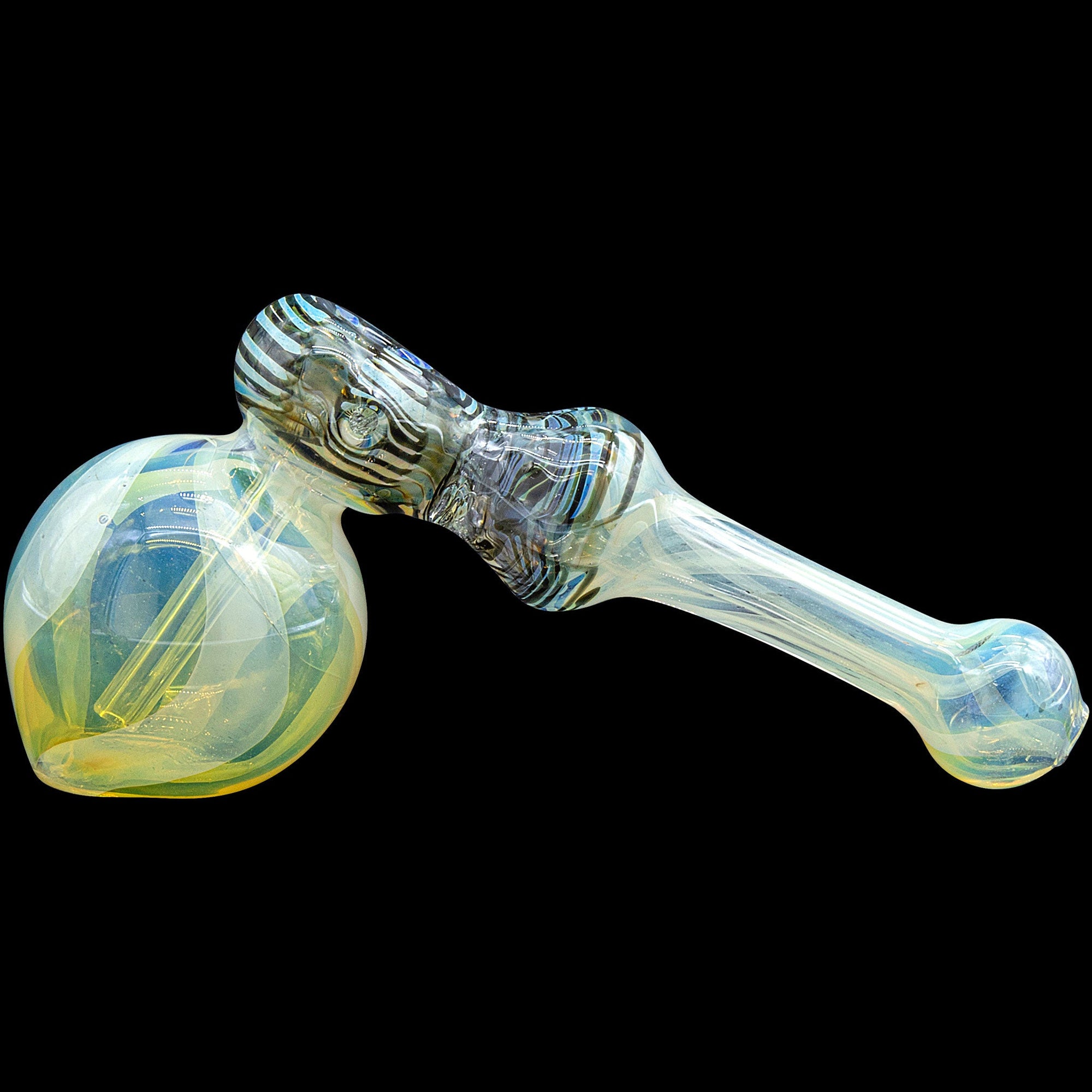 "Raked Hammer" Fumed Hammer Bubbler Pipe (Various Colors)