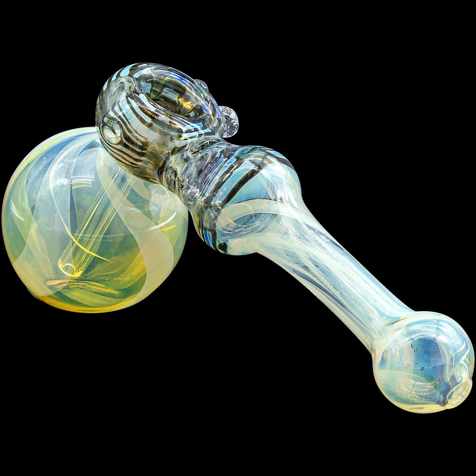 "Raked Hammer" Fumed Hammer Bubbler Pipe (Various Colors)