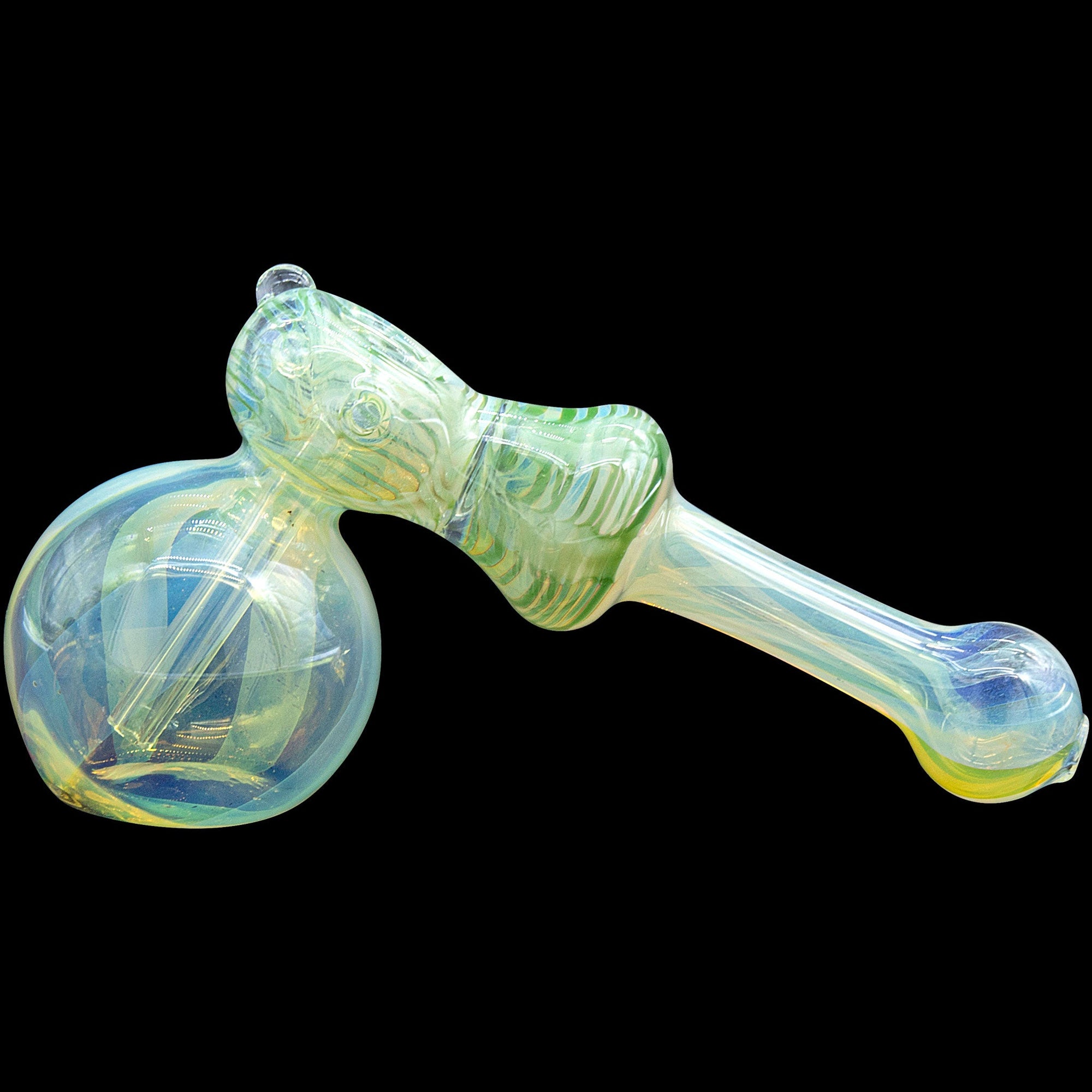 "Raked Hammer" Fumed Hammer Bubbler Pipe (Various Colors)