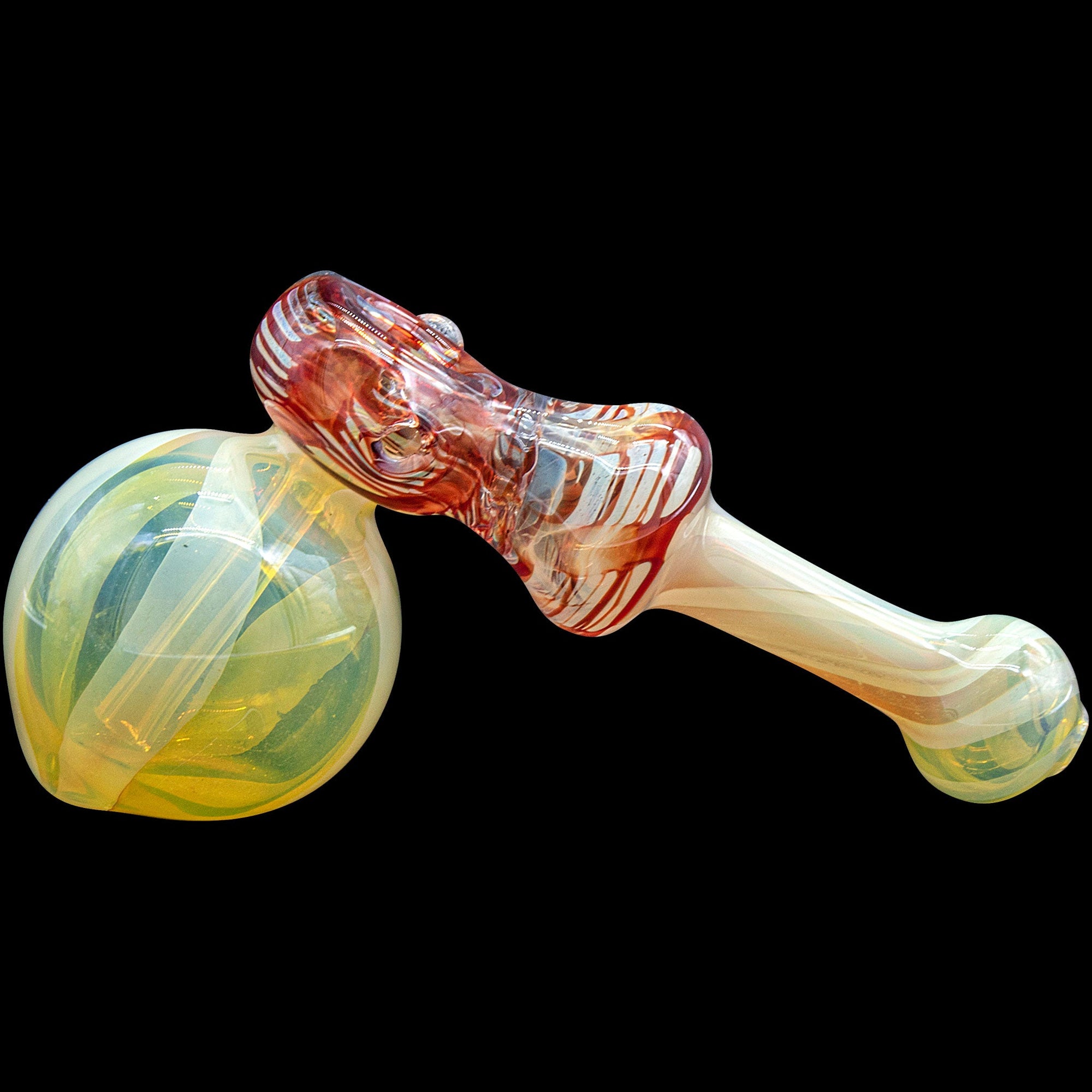 "Raked Hammer" Fumed Hammer Bubbler Pipe (Various Colors)