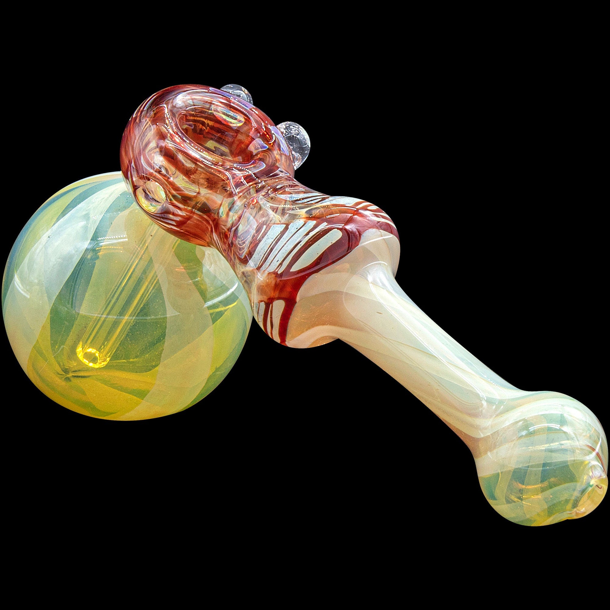 "Raked Hammer" Fumed Hammer Bubbler Pipe (Various Colors)