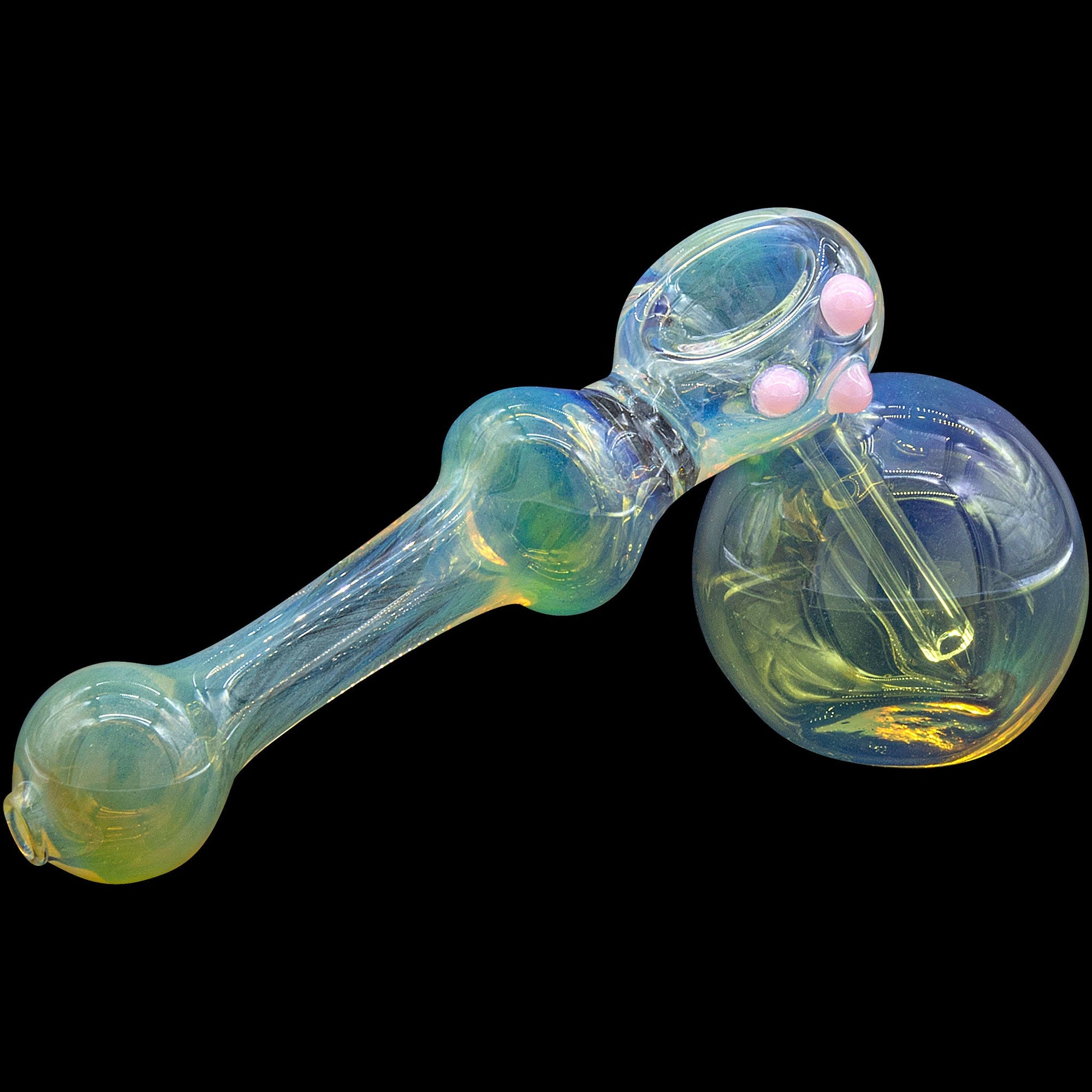 "Silver Hammer" Fumed Hammer Bubbler Pipe (Various Colors)