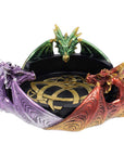 TRI COLOR TRIPLE DRAGON ASHTRAY