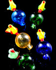 Glass Bird Bubble Carb Cap “Songbird Swirl” – Assorted Colors