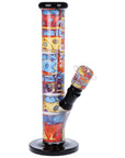 Pulsar Inside Print Straight Tube Glass Water Pipe | 11.25"